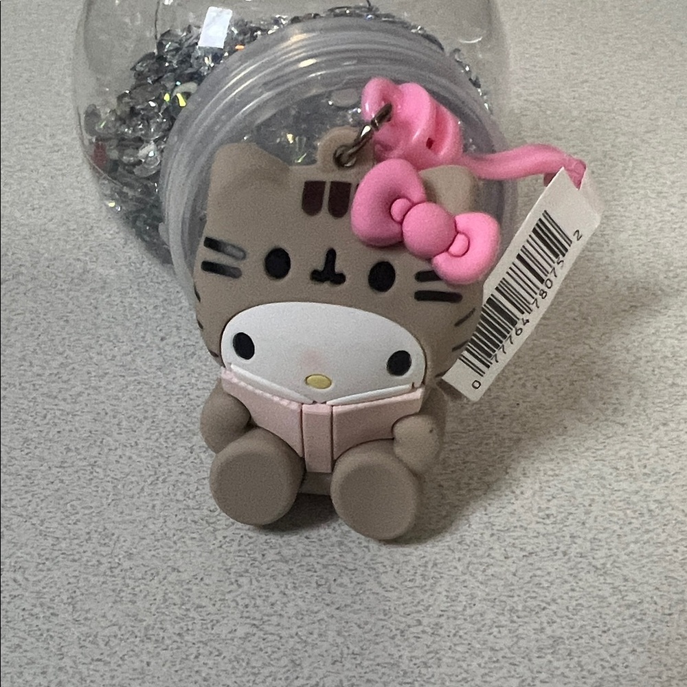 Sanrio Brown and Pink Cat Keychain